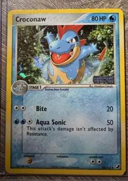 Croconaw 38/115 EX Unseen Forces Reverse Holo Stamped Pokemon Card - Image 1