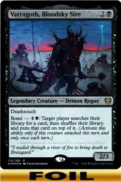 1x - Varragoth, Bloodsky Sire - FOIL #115 - Kaldheim - NM MTG - Image 1