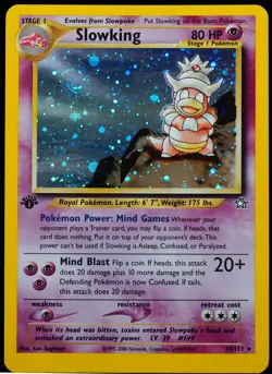 Slowking #14/111 1st Edition Neo Genesis Double Swirl NM Pokemon Card - Image 1