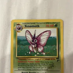 Venomoth 31/130 - Base Set 2 Regular - Vintage Pokemon TCG - MP Card - Image 2