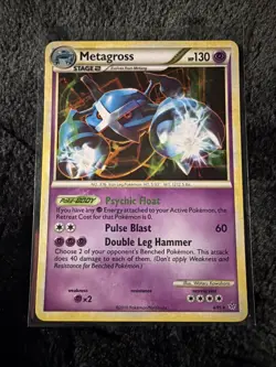 Metagross 4/95 Unleashed Holo Rare Pokemon Card 2010 HGSS Rare Holo TCG - Image 1