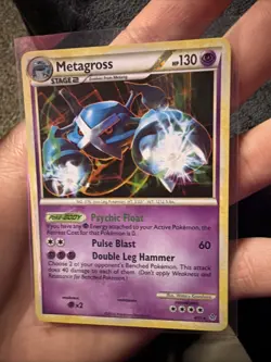 Metagross 4/95 Unleashed Holo Rare Pokemon Card 2010 HGSS Rare Holo TCG - Image 3