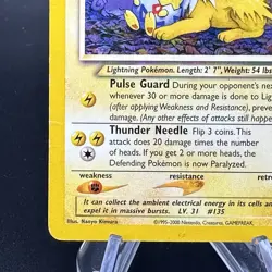 Light Jolteon 48/105 Neo Destiny Pokemon Card MP + Custom Extended Art Case - Image 5