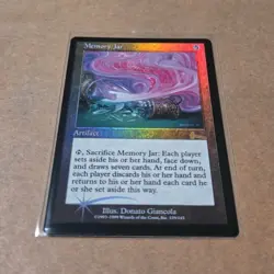 Magic: The Gathering Memory Jar Foil Artifact Card 129/143 Donato Giancola 1999 - Image 1