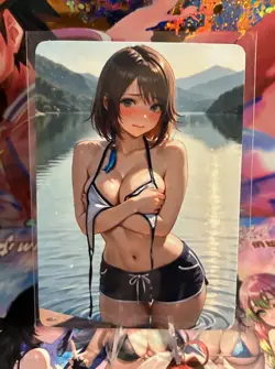 Matte Beautiful Waifu Handmade Card Goddess Story CCG Anime Double Sided - Image 1