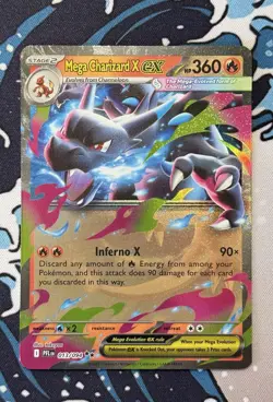 Mega Charizard X ex - Holo Double Rare Phantasmal Flames 013/094 Raw Card NM - Image 1