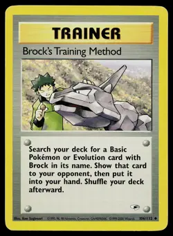 Pokemon Card Gym Heroes Brock's Training Method 106/132 Uncommon - Image 1