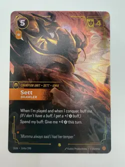 Sett 164a/298 League of Legends TCG Wild Rift Splash Team Card NM - Image 1