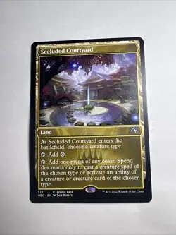 1x - Secluded Courtyard - (promo pack) - Kamigawa: Neon Dynasty - UC NM MTG - Image 1