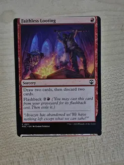 MTG Misprint Faithless Looting Miscut Modern Horizon 3 - Image 1
