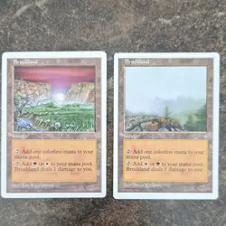 Magic The Gathering Brushland Land x2 5th edition and Ice Age - Image 1
