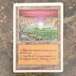 Magic The Gathering Brushland Land x2 5th edition and Ice Age - Image 3