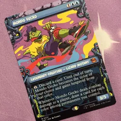 Mondo Gecko (Showcase) MTG TMT Ninja Turtles - Near Mint - In Hand - Image 3