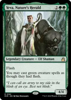 Yeva, Nature's Herald -Foil Light Play MTG Ravnica Remastered - Image 1