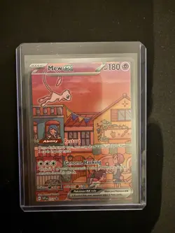 Pokemon Mew EX 053 Scarlet & Violet Promo Full Art Holo Card 180 HP - Image 1