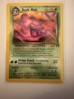 Pokemon Dark Muk TCG Team Rocket Uncommon Card 41/82 Mint/Near Mint - Image 1