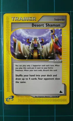 Pokemon Card 123 Desert Shaman Skyridge 2003 E-Reader Series WotC MP - Image 1