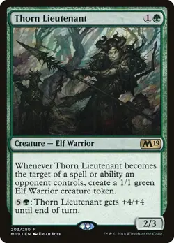 Thorn Lieutenant 2x FOIL M19 MTG Core Set 2019 Rare MINT green - Image 1