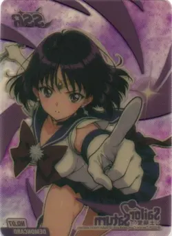 SAILOR SATURN SSR NO.7 TRANSPARENT Sailor Moon Demon Cosmos Collectible Card - Image 2