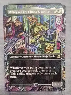 Mikey & Leo, Chaos & Order (Borderless) [Teenage Mutant Ninja Turtles] Near Mint - Image 1