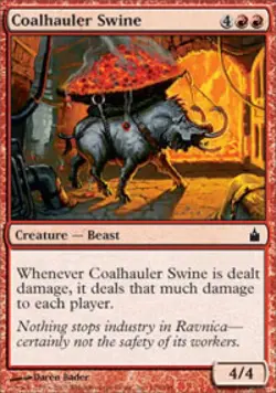 Coalhauler Swine -Foil Light Play MTG Ravnica - Image 1