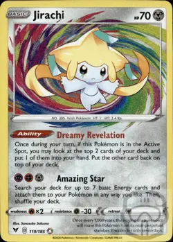 Jirachi 119/185 Holo Amazing Rare Vivid Voltage Pokemon Holo NM/M - Image 3