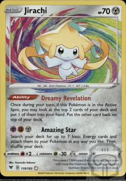 Jirachi 119/185 Amazing Rare Vivid Voltage Pokemon Holo NM/M - Image 3