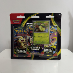 1x Pokemon Mega Evolution Perfect Order 3-Pack Triple Blister (Chikorita Promo) - Image 1