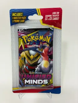 Pokemon TCG: Sun and Moon Unified Minds Factory Sealed Booster Pack and 1 Promo - Image 1
