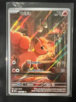 Pokemon Mega Evolution Vulpix 138/132 Illustration Rare Card NM - Image 1