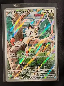 Pokemon Meowth 106/094 Me02: Phantasmal Flames Holo NM - Image 1