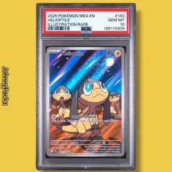 Helioptile 143/132 - 2025 Mega Evolution Illustration Rare Pokemon Card - PSA 10 - Image 1