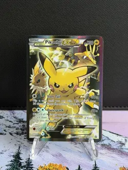 Pikachu EX XY124 Black Star Promo Pokemon Card - Lightly Played - Image 1