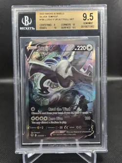 2022 Pokemon Sword & Shield Silver Tempest #186 Lugia V Alt Art BGS 9.5 Gem Mint - Image 1