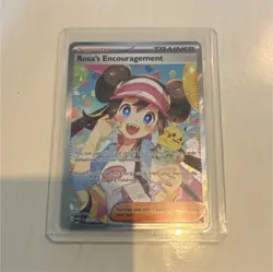 Pokemon TCG Rosa's Encouragement Full Art Holo Trainer-Supporter Card 123/088 - Image 1