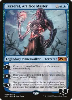 Tezzeret Artifice Master 1x FOIL M19 MTG Core Set 2019 Mythic MINT blue - Image 1