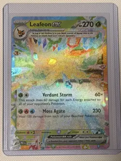 Pokemon TCG Leafeon EX Prismatic Evolution Double Rare 006/131 NM Card - Image 1