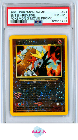 ENTEI REVERSE FOIL POKEMON 34 2001 POKEMON 3 MOVIE PROMO 8 EN - Image 1