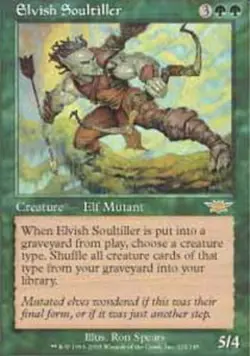 Damaged, English MTG Regular Elvish Soultiller Legions Magic the Gathering - Image 1