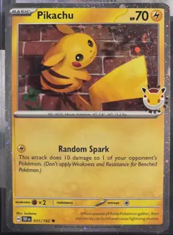 Pokemon Day 30th Anniversary - Pikachu 051 /162 Stamped 2026 Promo NM WITH SWIRL - Image 2