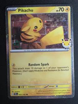Pokemon Day 30th Anniversary - Pikachu 051 /162 Stamped 2026 Promo NM WITH SWIRL - Image 3