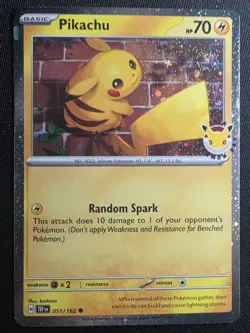 Pokemon Day 30th Anniversary - Pikachu 051 /162 Stamped 2026 Promo NM WITH SWIRL - Image 4