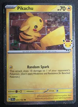 Pokemon Day 30th Anniversary - Pikachu 051 /162 Stamped 2026 Promo NM WITH SWIRL - Image 5