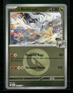 N's Reshiram (Energy Symbol Pattern) 154/217 Rare ME: Ascended Heroes Pokemon NM - Image 1