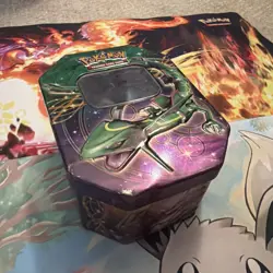 Pokemon TCG 2012 Rayquaza Legendary EX Collectors Tin *EMPTY* - Image 3