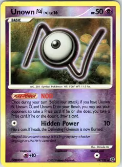 UNOWN [N] 69/132 SECRET WONDERS POKEMON REVERSE HOLO DMG - Image 1
