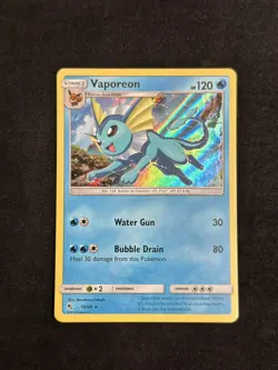 Vaporeon 18/68 Holographic Rare Hidden Fates Pokemon TCG LP - Image 2