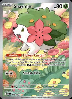 Shaymin 185/182 Illustration Rare - Pokemon SV10: Destined Rivals 2025 NM - Image 1