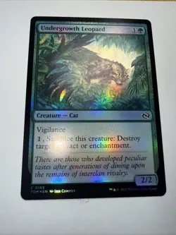 1x Undergrowth Leopard - Foil MTG Tarkir: Dragonstorm NM Magic Foil - Image 1
