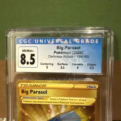BIG PARASOL 199/189 GOLD SECRET RARE DARKNESS ABLAZE CGC 8.5 GRADED SLAB - Image 2
